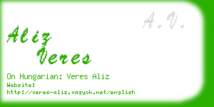 aliz veres business card